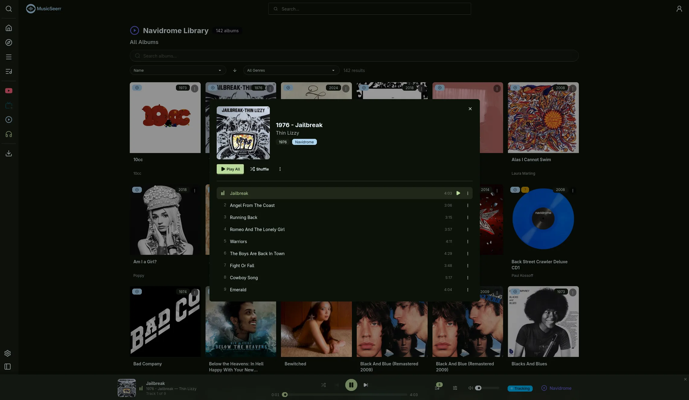 MusicSeerr Navidrome library integration